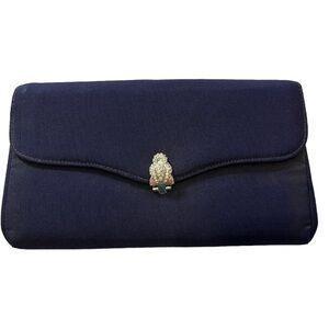 Vintage Garay Navy Blue Clutch with unbranded chain strap